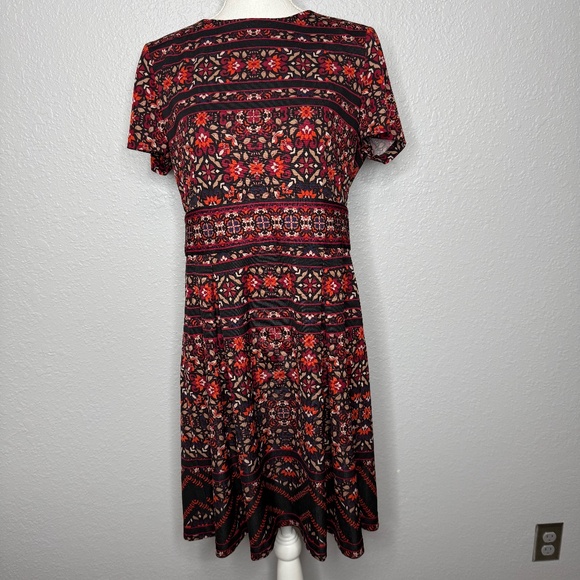 Chico's Dresses & Skirts - Chico's Floral Striped Print‎ Short sleeve dress .-cp